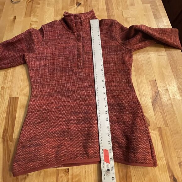 Orvis Sweater Mock Neck 1/4 Button Fleece Pullover Active Outdoors Womens S - Picture 8 of 11